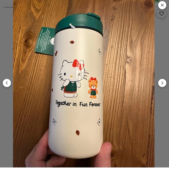 Hello Kitty Other - Hello Kitty Green And Cream Coffe/tea Mug